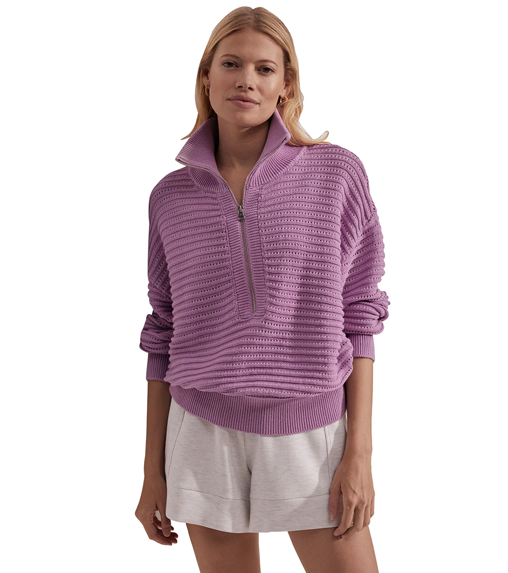 Varley Tara Pointelle Half Zip - Image 14