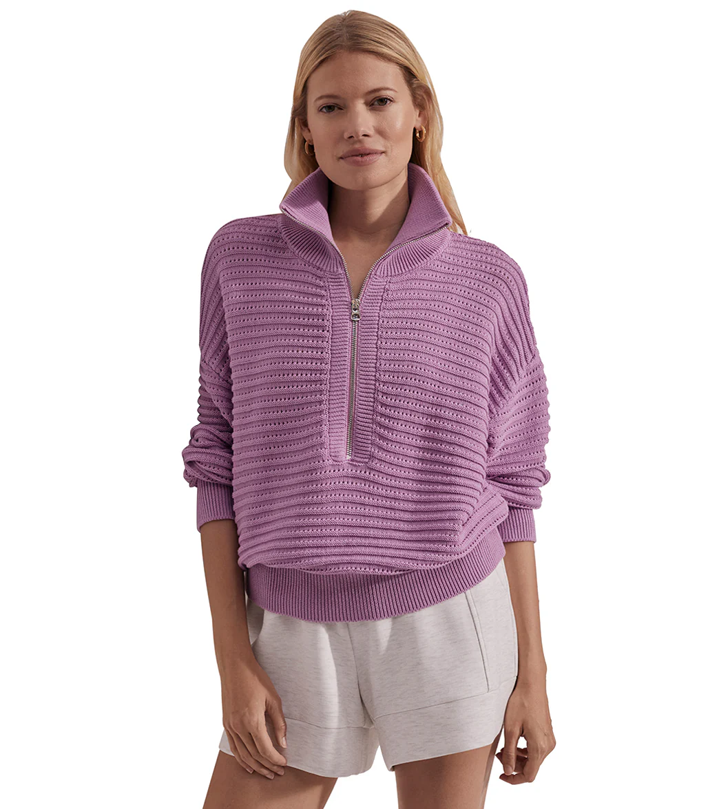 Varley Tara Pointelle Half Zip - Image 9