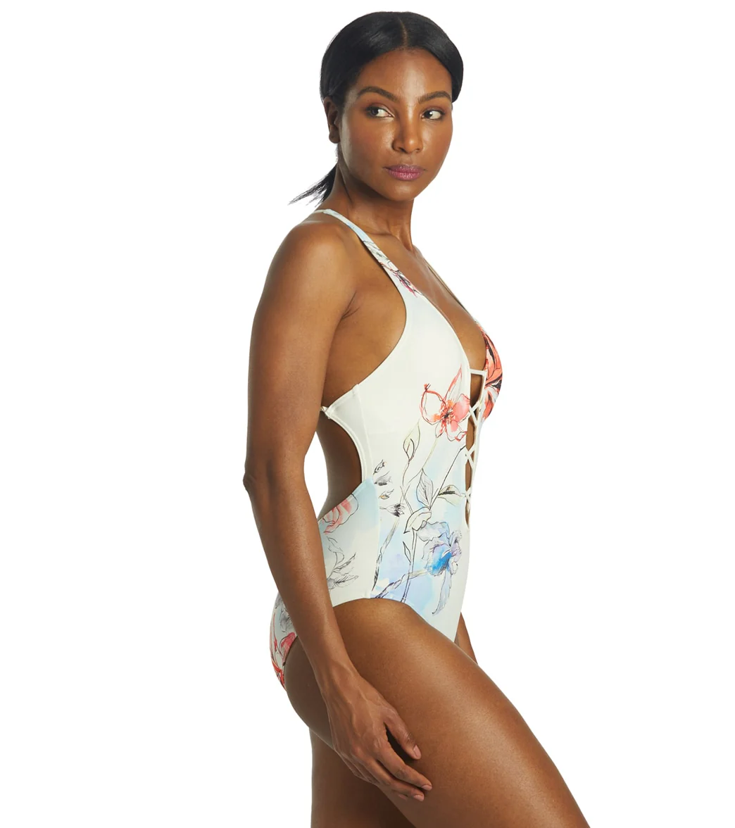 Vince Camuto Women's Bright Floral Strappy One Piece Swimsuit - Image 2