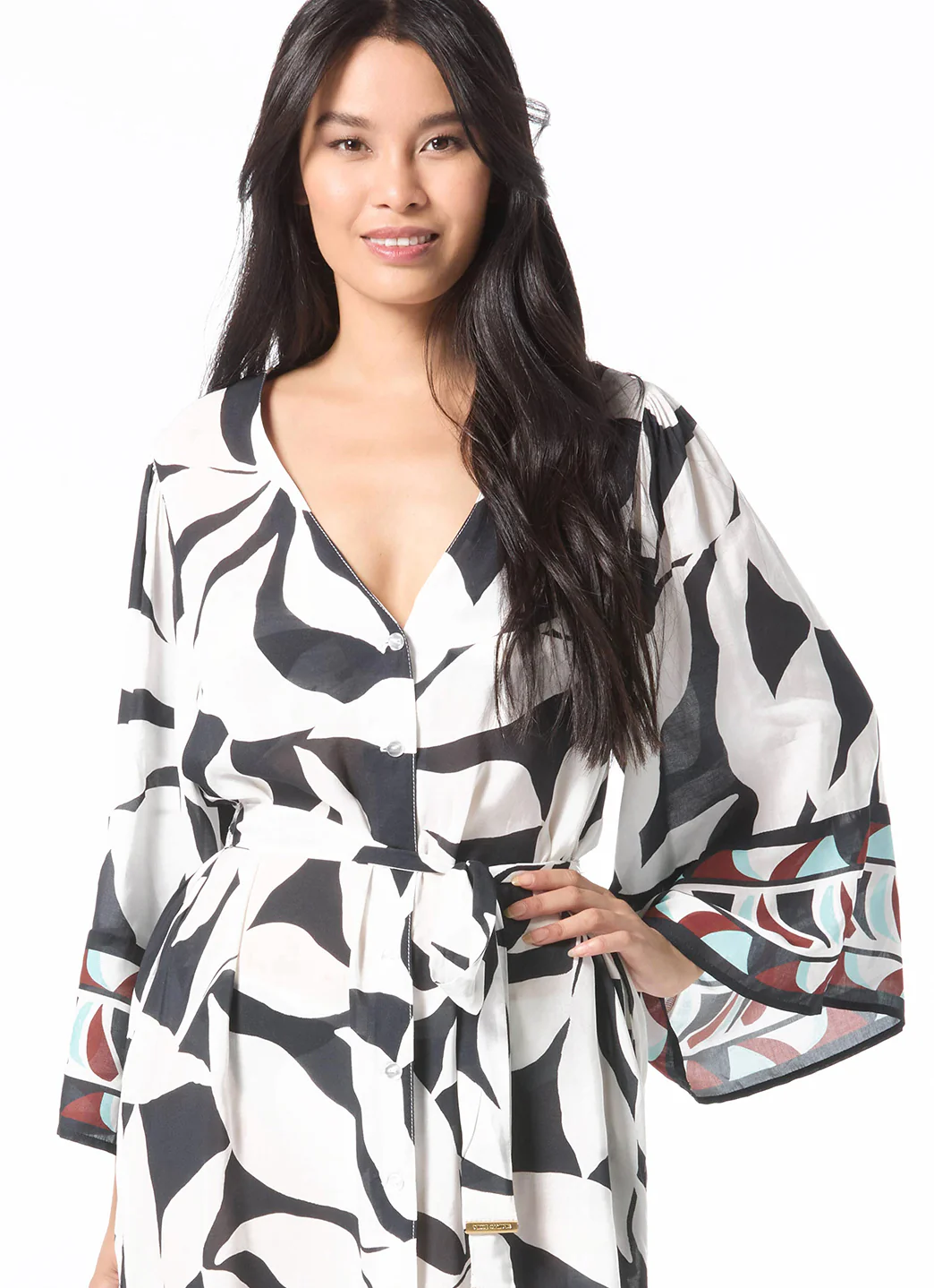 Vince Camuto Women's Midnight Shadow Robe Cover Up - Image 5