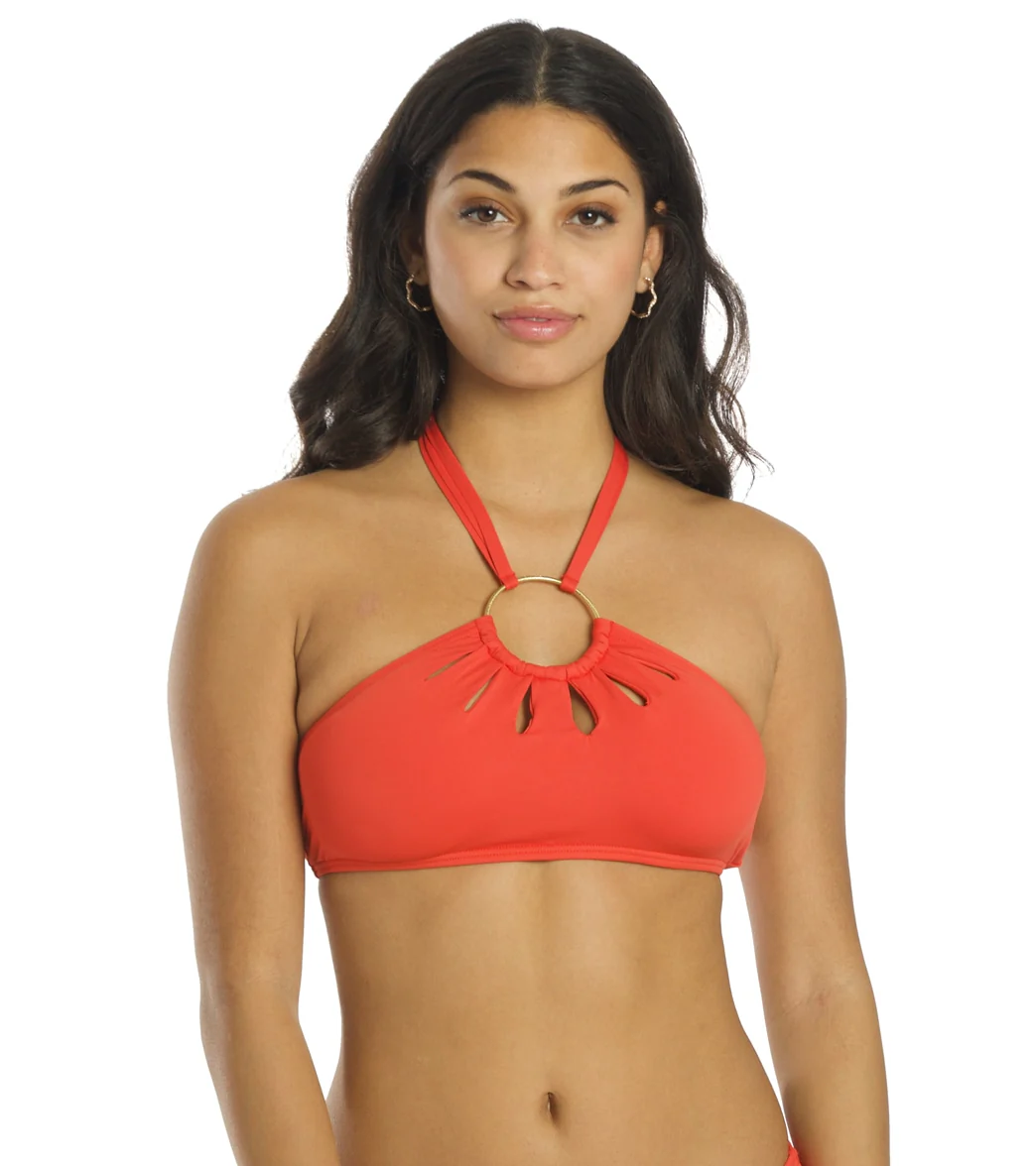 Vince Camuto Women's Serengeti Shades Logo Ring Cut Out Halter Bikini Top - Image 14