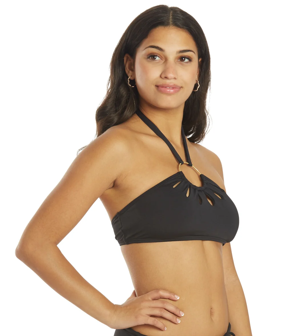 Vince Camuto Women's Serengeti Shades Logo Ring Cut Out Halter Bikini Top - Image 16