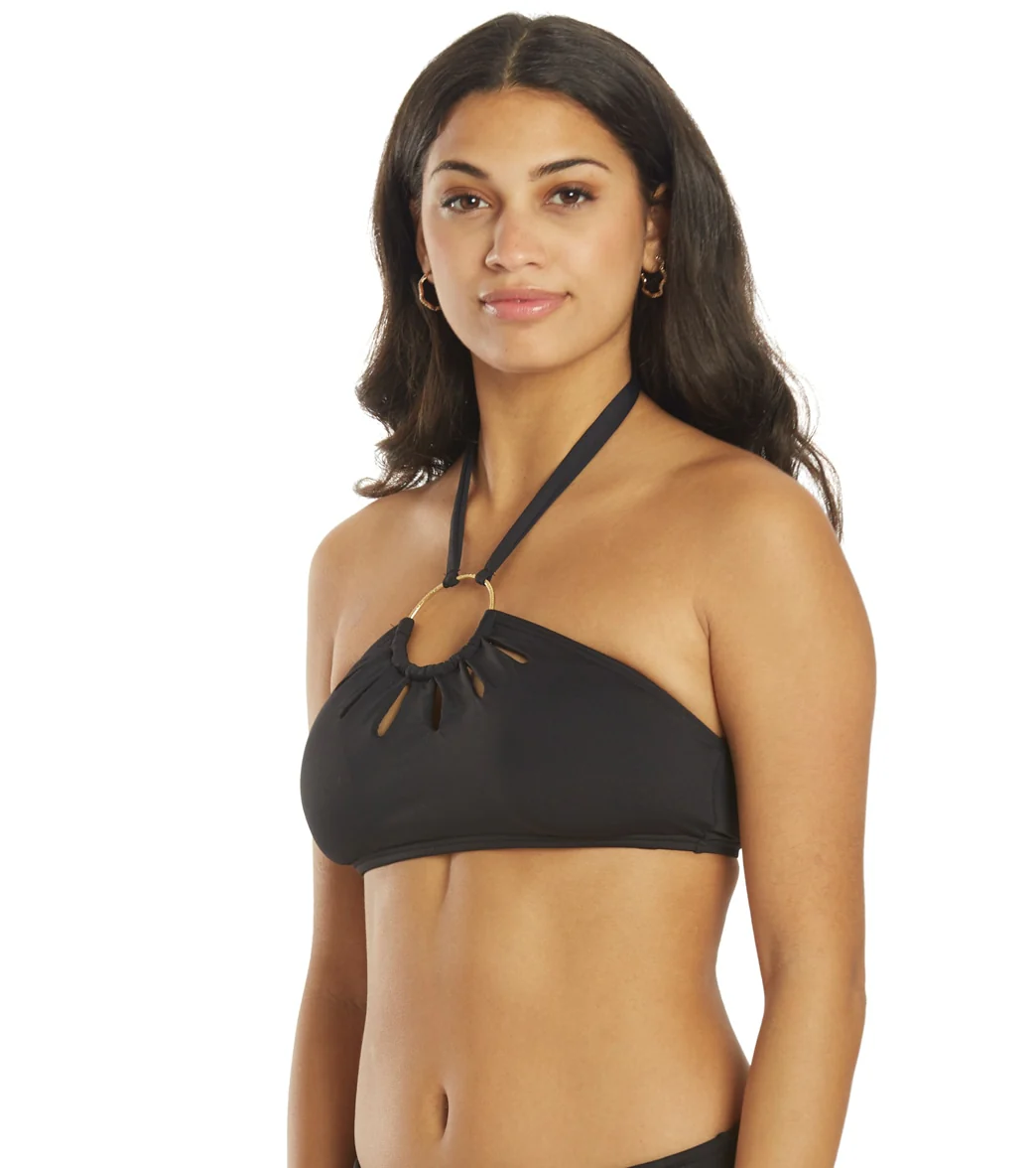 Vince Camuto Women's Serengeti Shades Logo Ring Cut Out Halter Bikini Top - Image 19