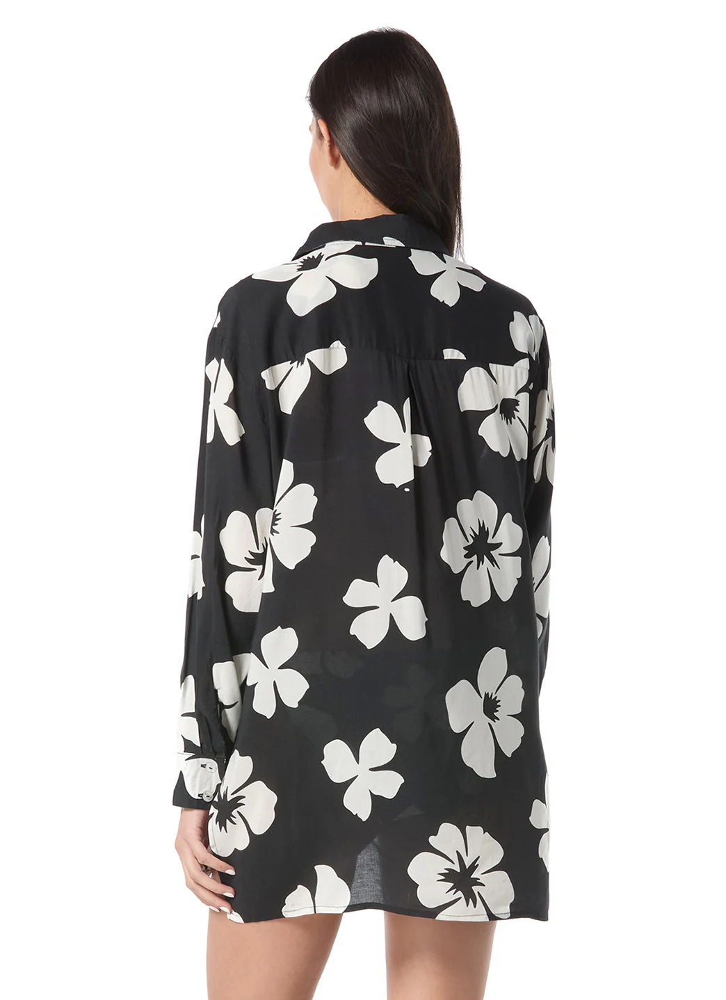 Vince Camuto Women's Spaced Floral Cover Up Shirt - Image 3