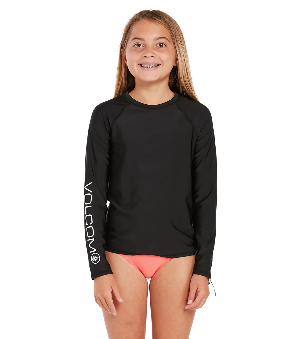 Volcom Girls' Simply Core Long Sleeve Rash Guard (Little Kid, Big Kid) - Image 6