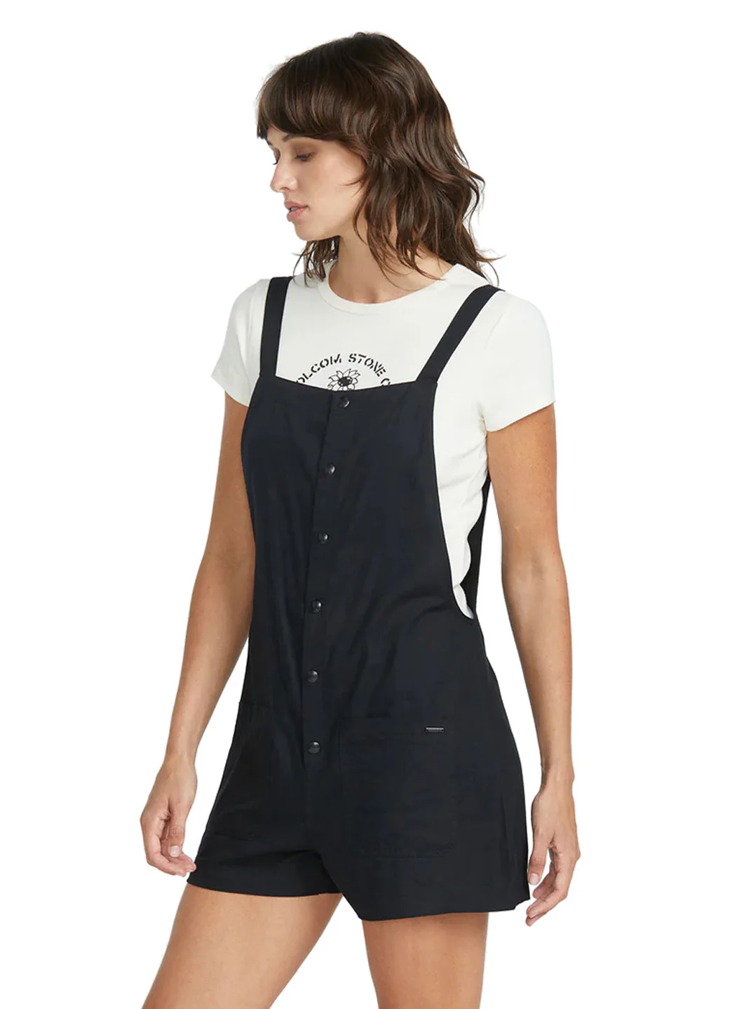 Volcom Women's Solid Stone Strut Romper - Image 4