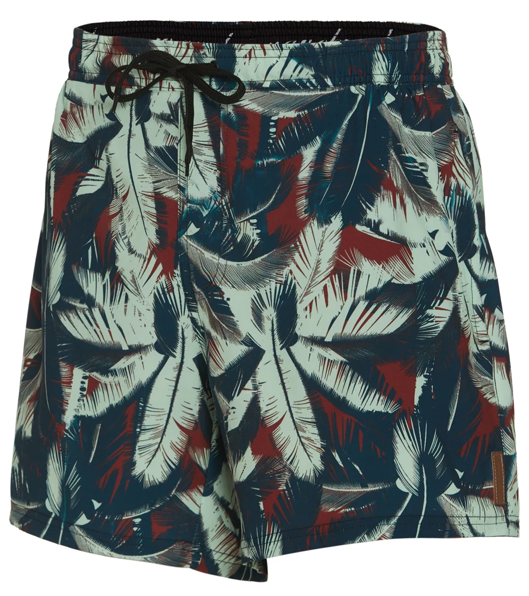 Wavebreaker Men's Palm Print Swim Trunks - Image 2