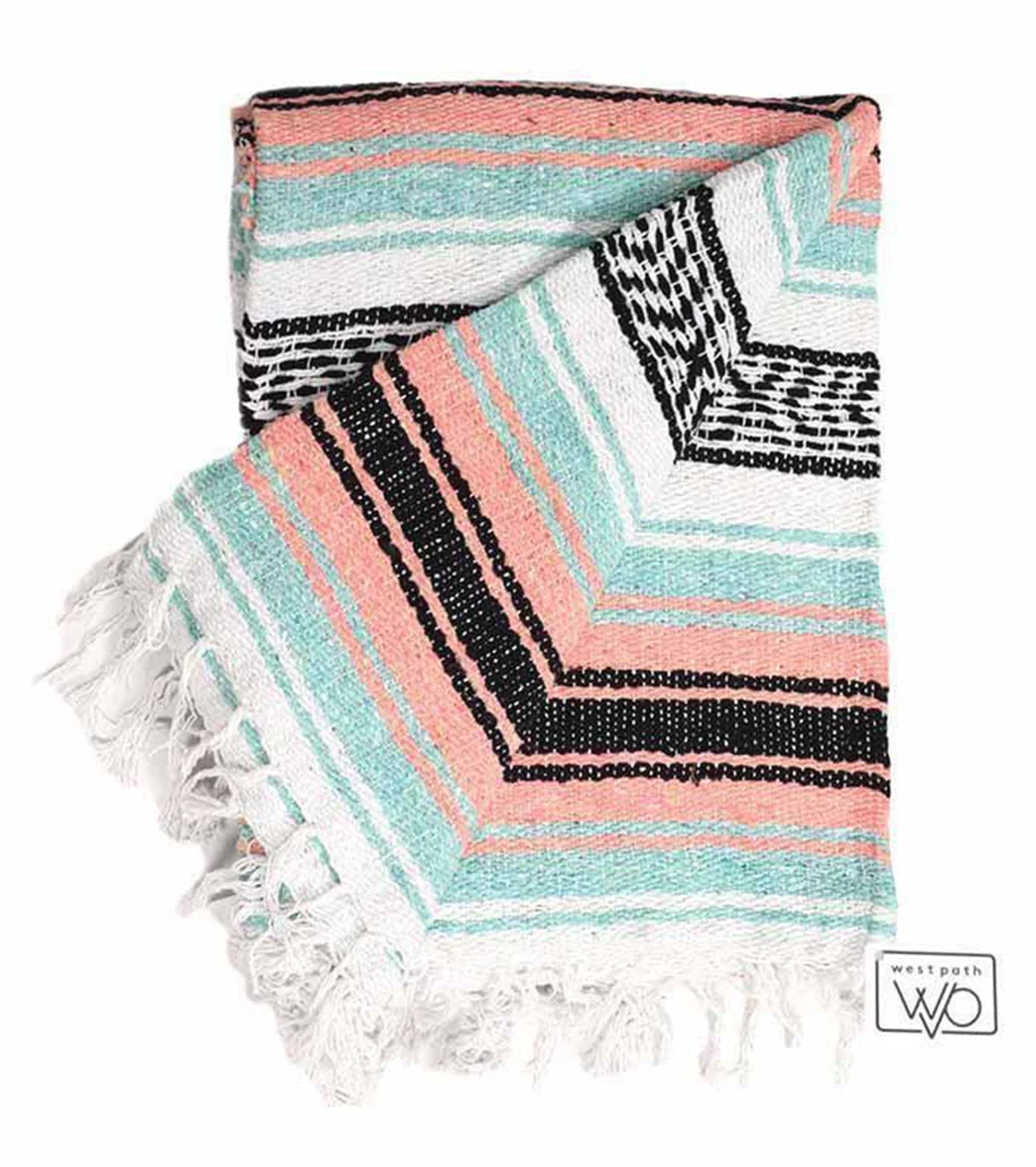 West Path Economy Falsa Mexican Yoga Blanket - Image 38