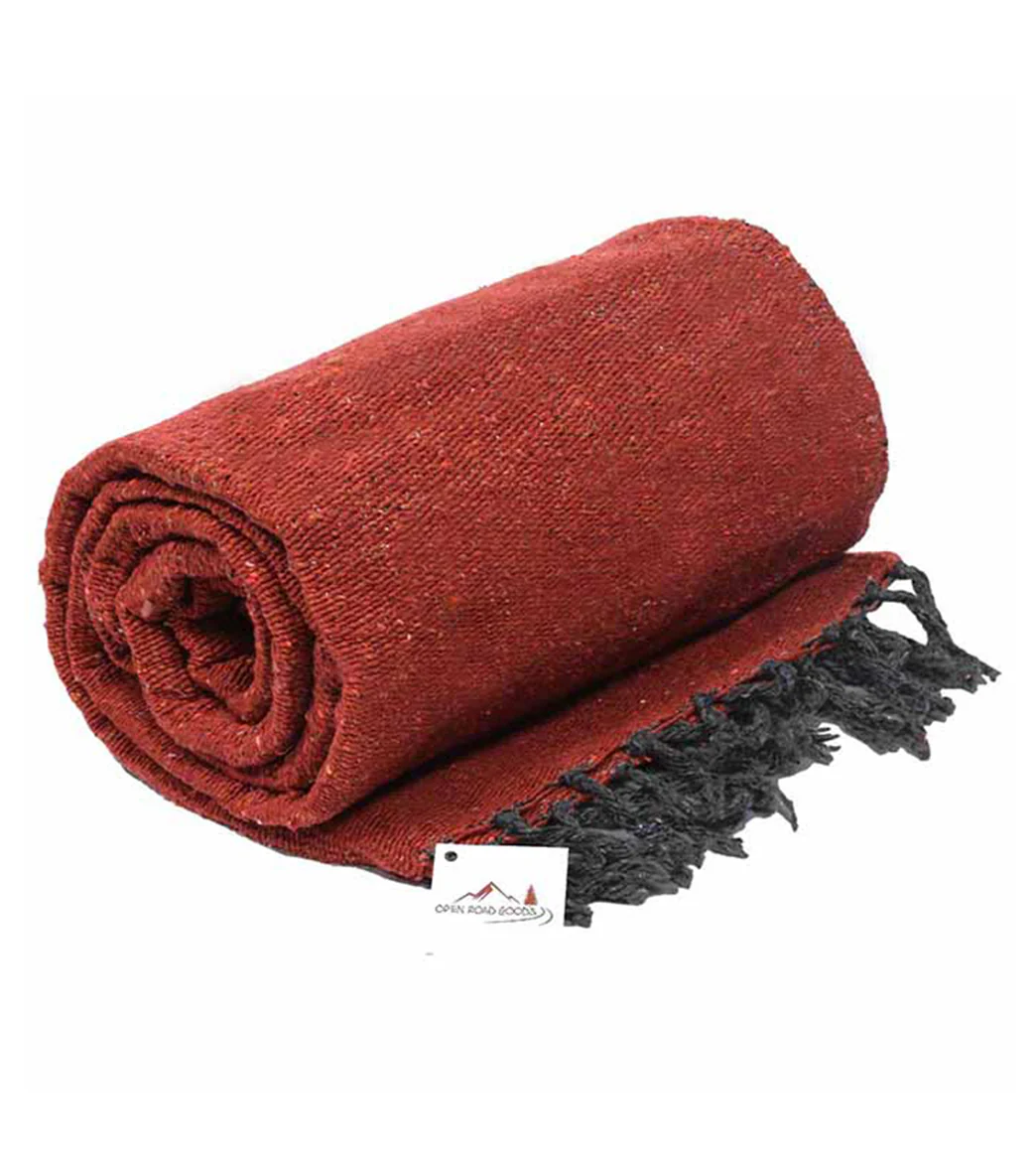 West Path Solid Color Mexican Yoga Blanket - Image 3