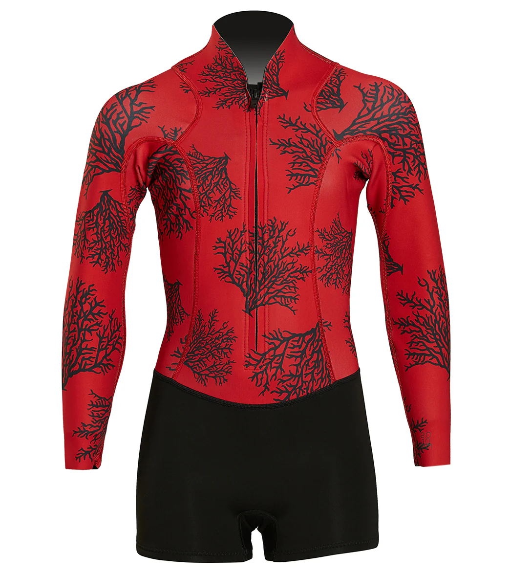 Xcel Girl's Ocean Ramsey 2/1mm Water Inspired Axis Long Sleeve Front Zip Spring Wetsuit - Image 2