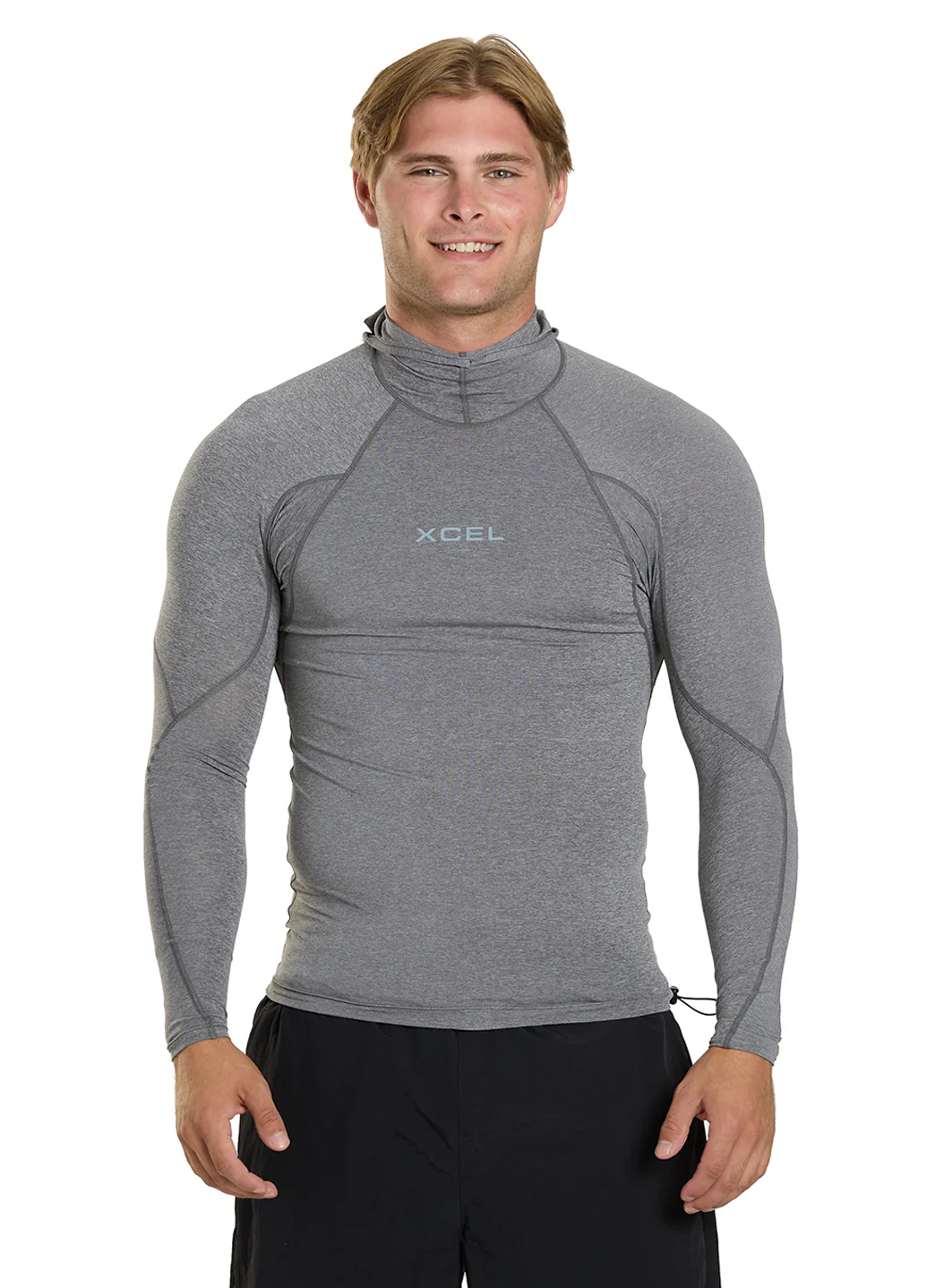 Xcel Men's Heathered Premium Stretch Performance Fit Hoodie UV - Image 3