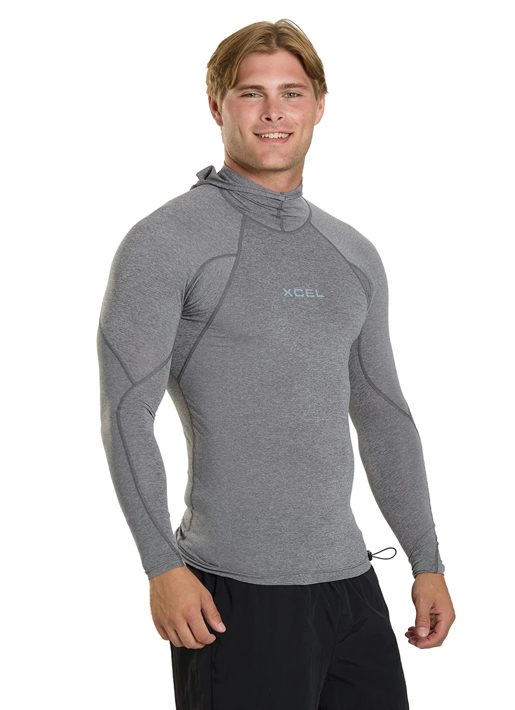 Xcel Men's Heathered Premium Stretch Performance Fit Hoodie UV - Image 4