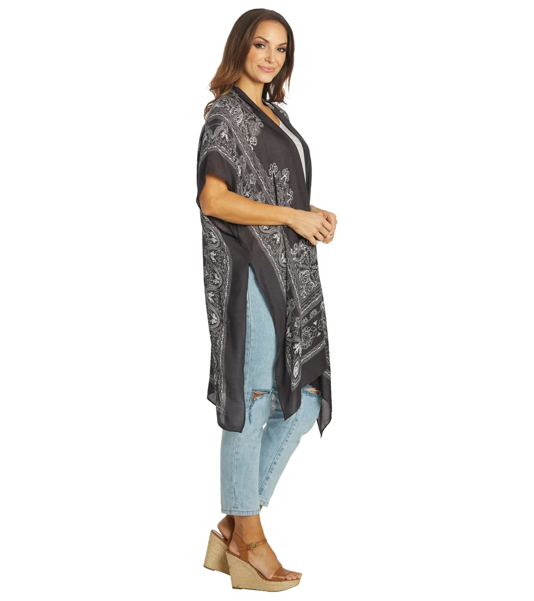 Yak & Yeti Boho Floral Medallion Kimono Wrap - Image 2