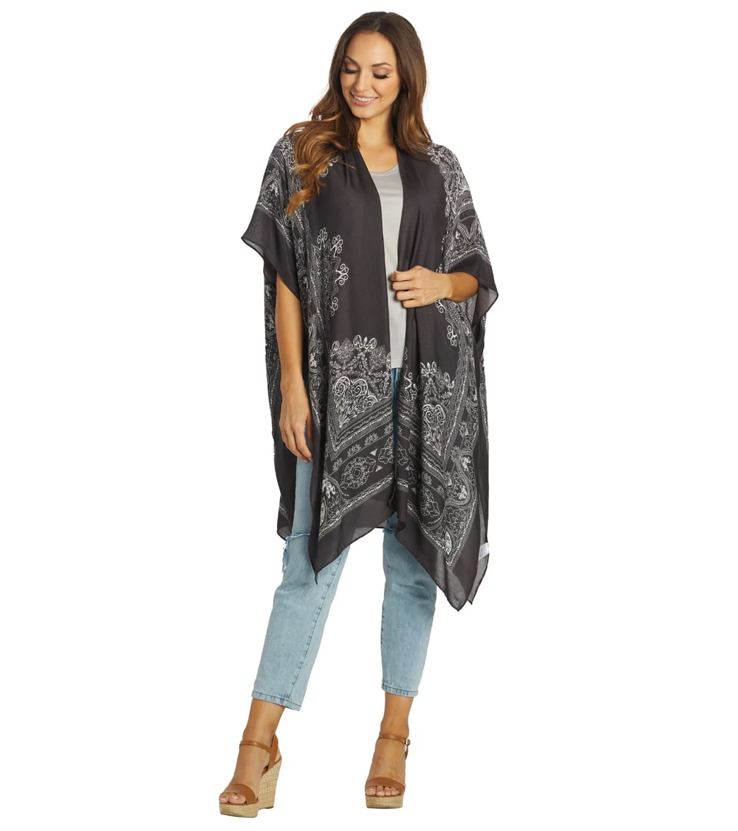 Yak & Yeti Boho Floral Medallion Kimono Wrap - Image 7