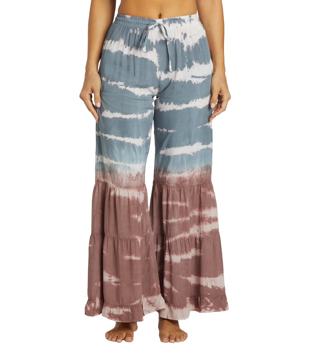 Yak & Yeti Boho Tiered Palazzo Tie Dye Pants - Image 7