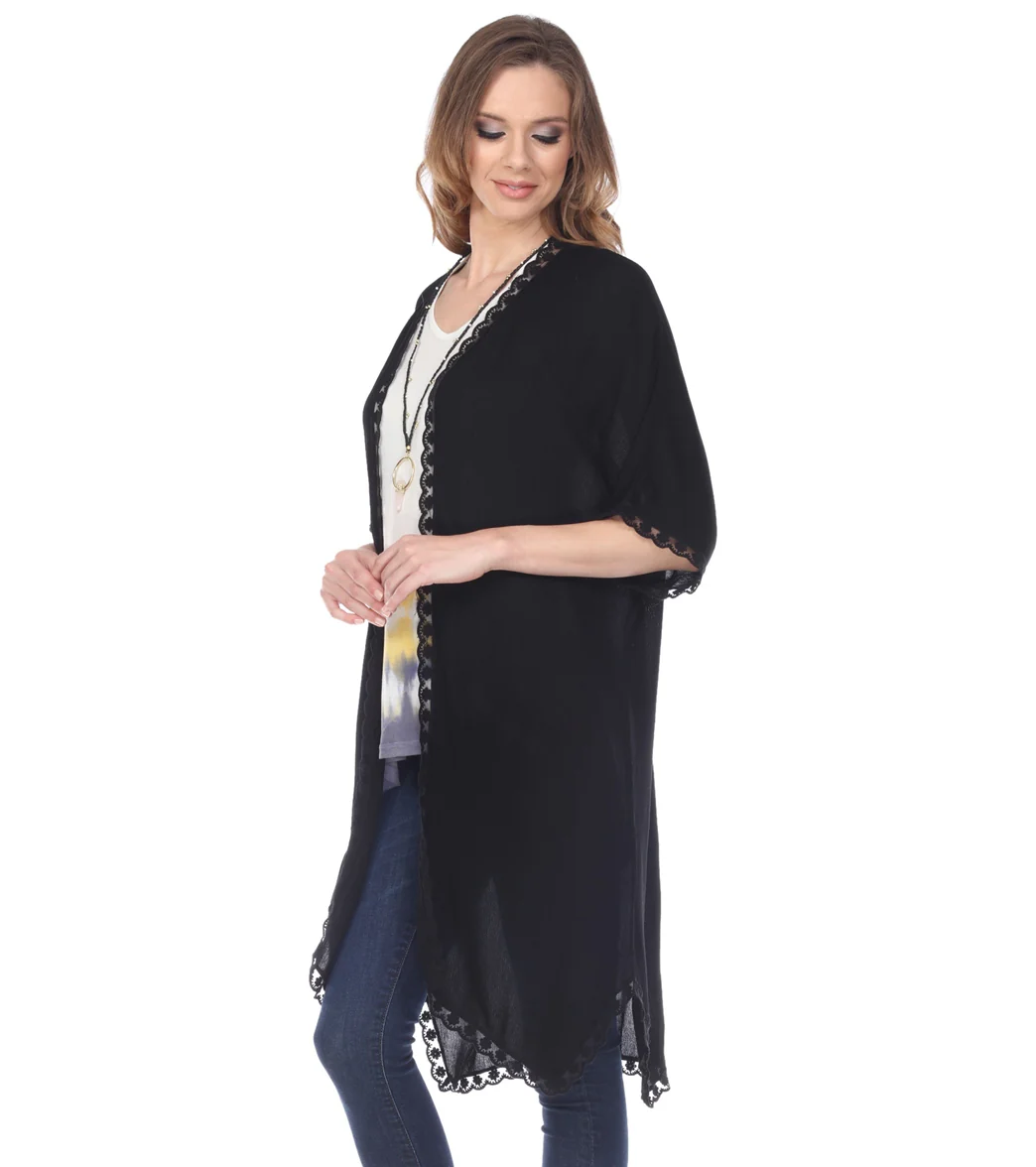 Yak & Yeti Cardigan Loose Fit Lace Trim - Image 7