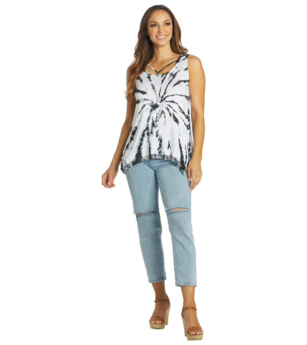 Yak & Yeti Groovy Tie Dye Burnout Tank - Image 4