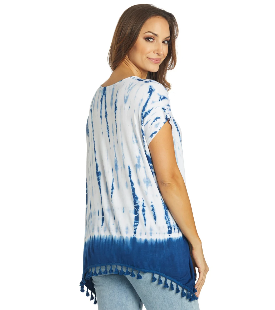 Yak & Yeti Gypsy Tie Dye Tassel Hem Tee - Image 10