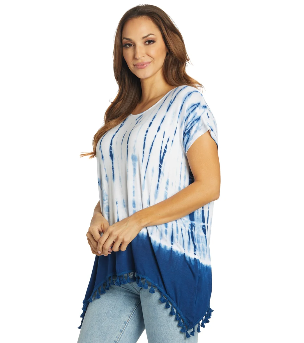 Yak & Yeti Gypsy Tie Dye Tassel Hem Tee - Image 12