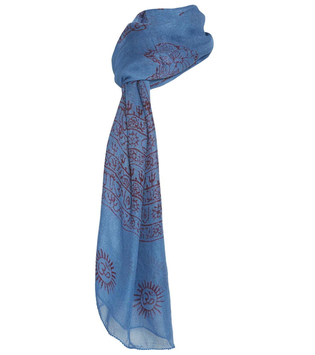 Yak & Yeti Mantra Om Printed Rayon Scarves - Image 24