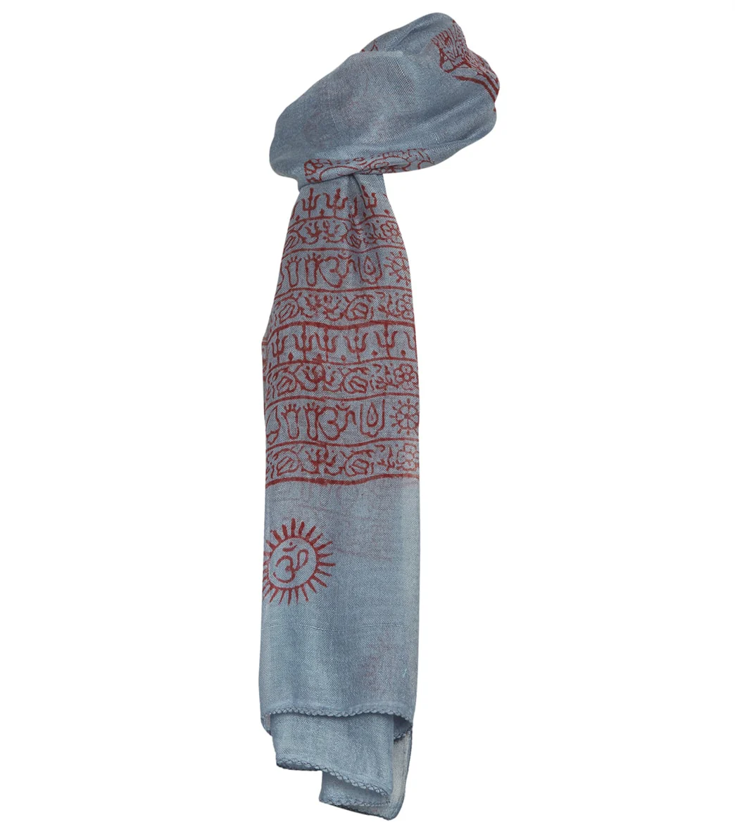 Yak & Yeti Mantra Om Printed Rayon Scarves - Image 7