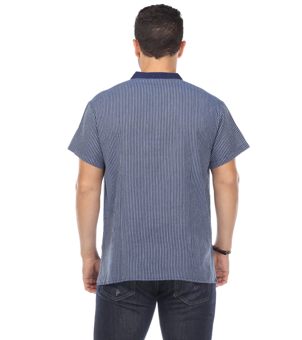 Yak & Yeti Men's Striped Button Up Shirt - Image 8