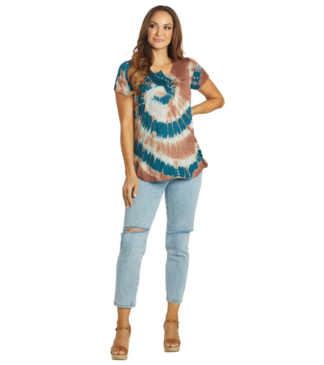 Yak & Yeti Spiral Tie Dye Loose Fit Tee - Image 11