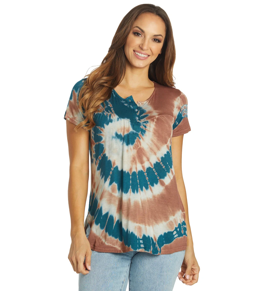 Yak & Yeti Spiral Tie Dye Loose Fit Tee - Image 8
