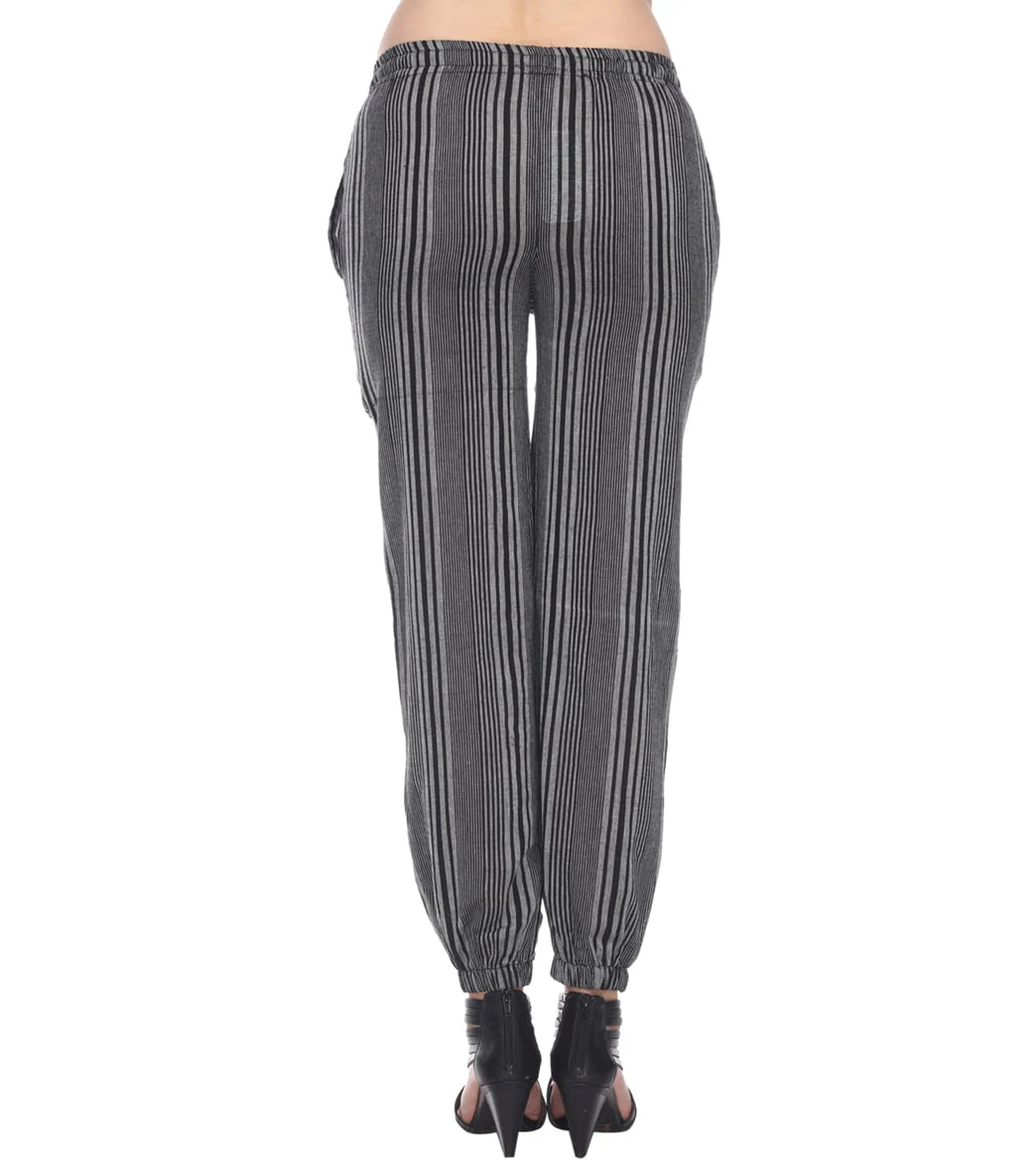 Yak & Yeti Striped Harem Jogger Lounging Pants - Image 3