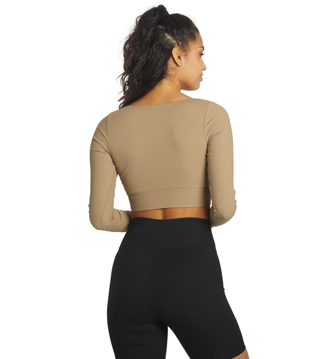 Year of Ours Ribbed V Crop Long Sleeve - Image 10