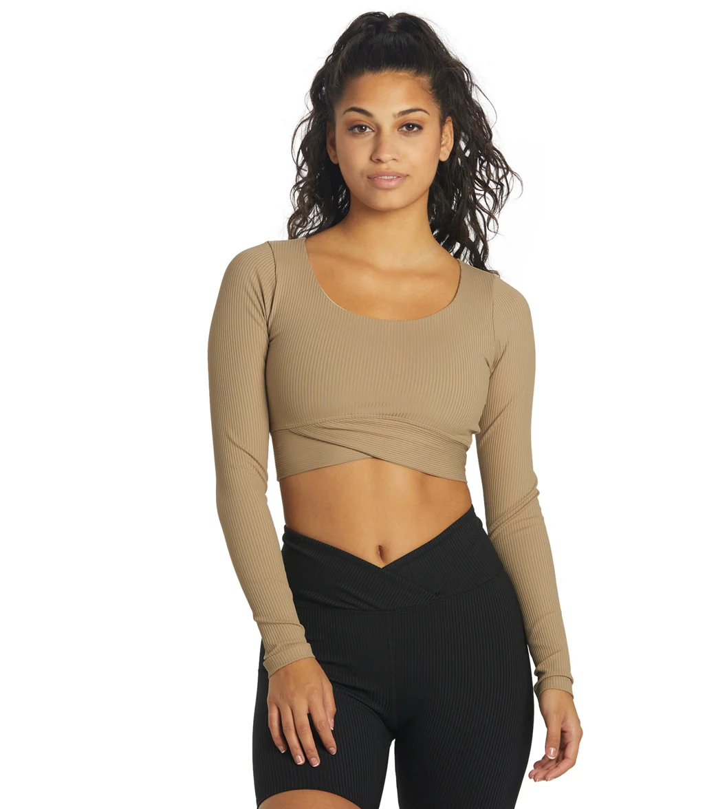 Year of Ours Ribbed V Crop Long Sleeve - Image 7