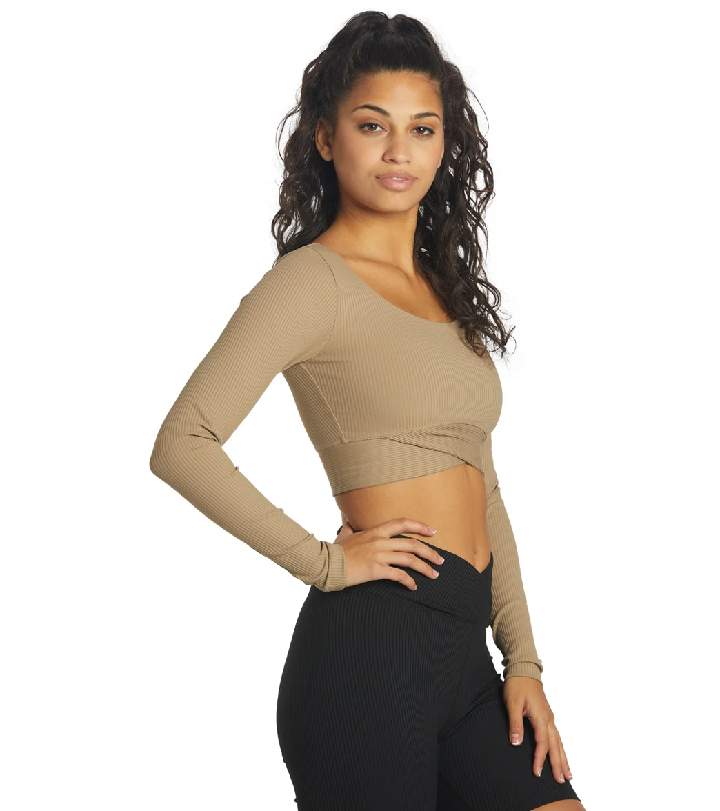 Year of Ours Ribbed V Crop Long Sleeve - Image 9