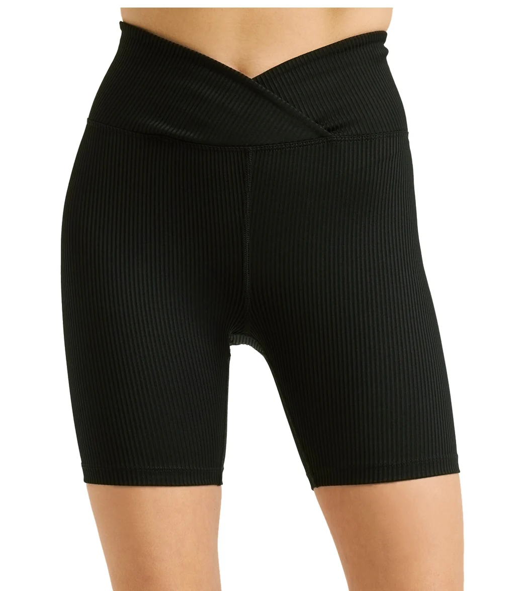 Year of Ours Ribbed V Waist Biker Shorts - Image 2
