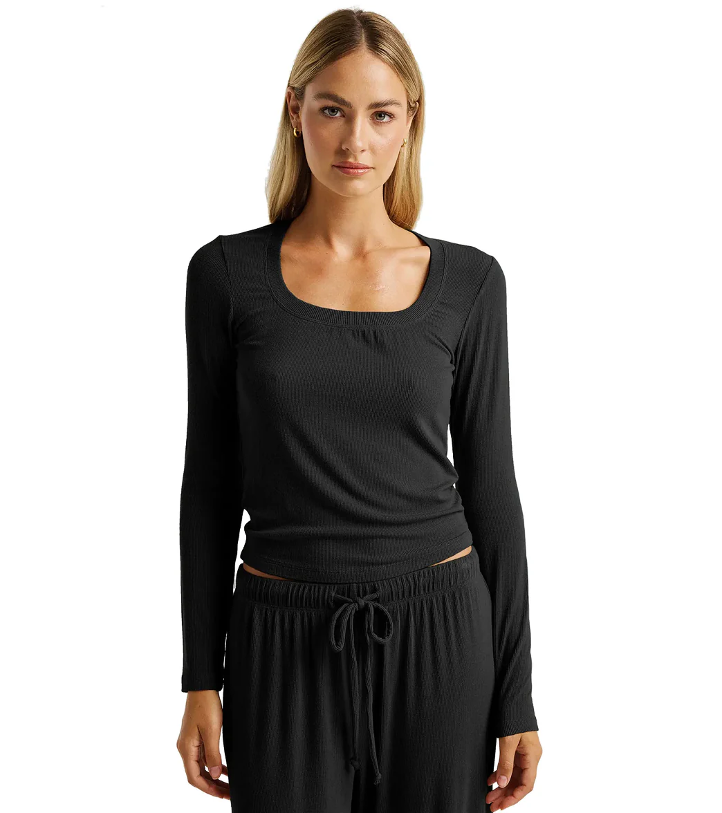 Year of Ours Scoopneck Long Sleeve Top - Image 3