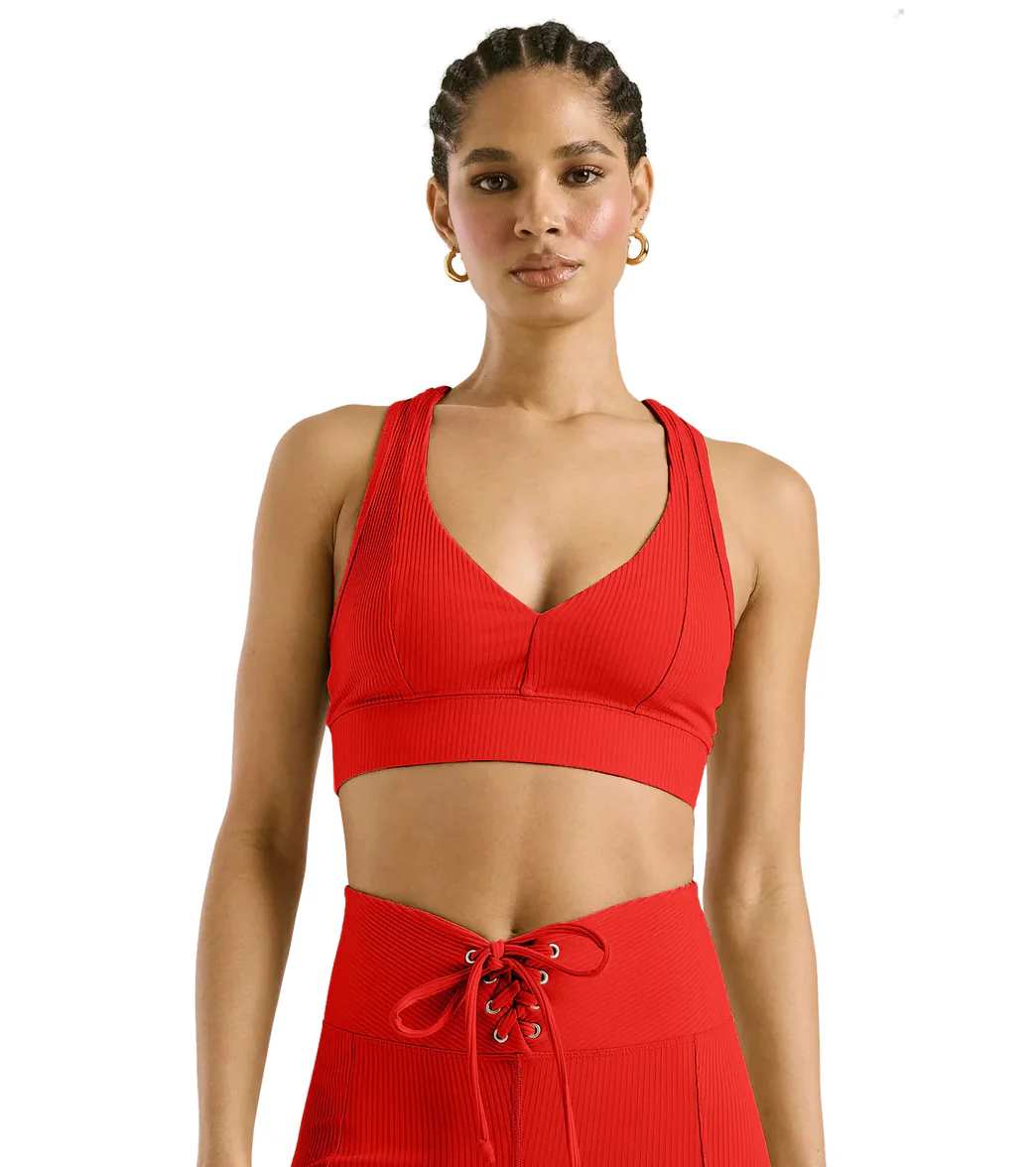 Year of Ours Tess Ribbed V Bra - Image 7