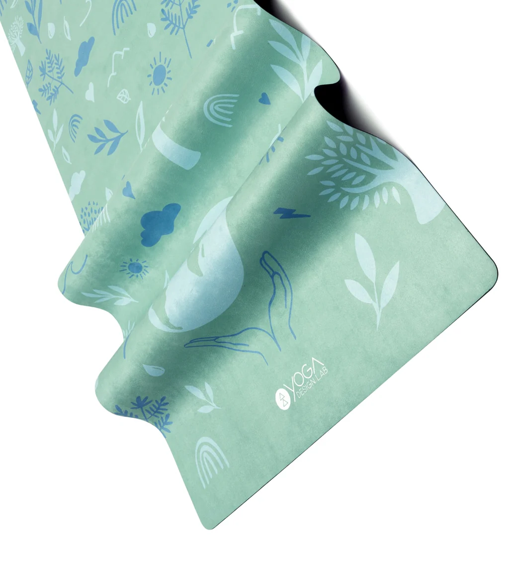 Yoga Design Lab Combo Yoga Mat 3.5mm Green Earth - Image 3