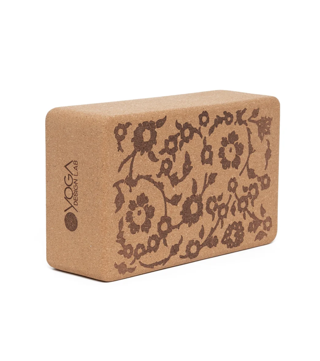 Yoga Design Lab Cork Yoga Block Floral Batik Tonal - Image 4