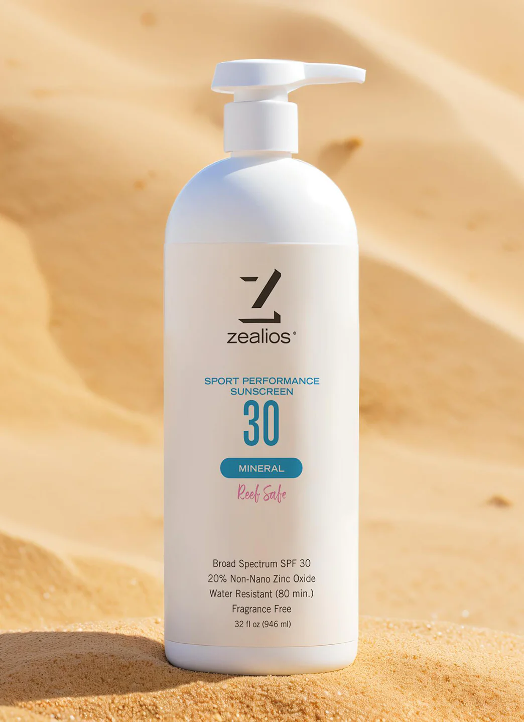 Zealios Skin Care Sport Performance Mineral with Reef Safe SPF 30 Sunscreen, 32 oz - Image 4