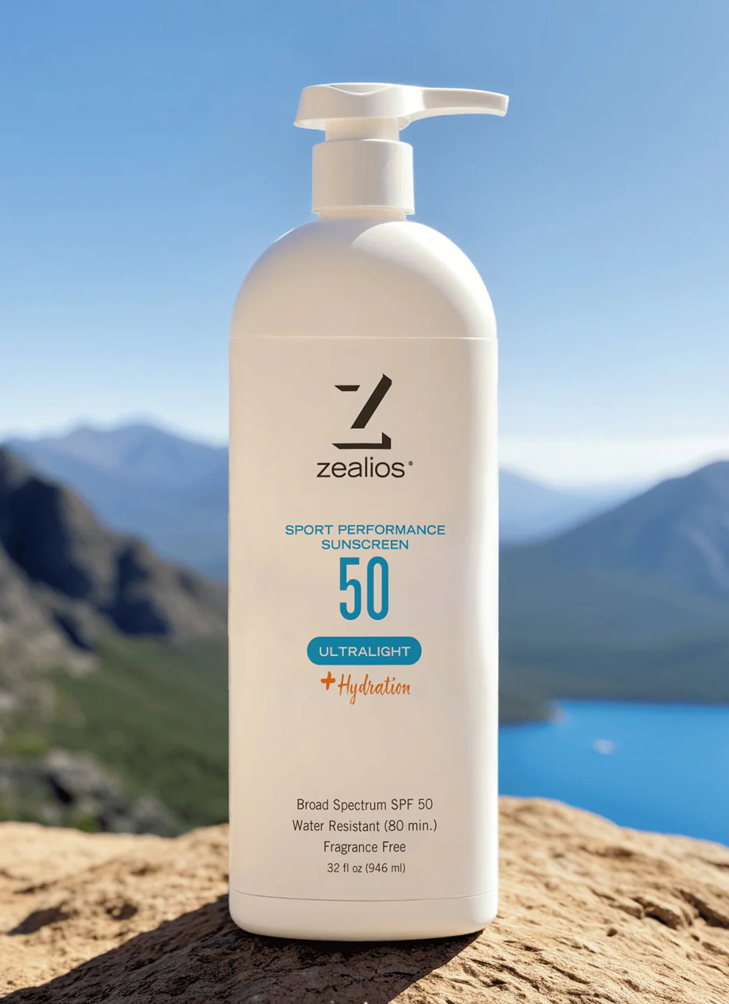 Zealios Skin Care Sport Performance  Ultralight plus Hydration SPF 50 Sunscreen, 32 oz - Image 4