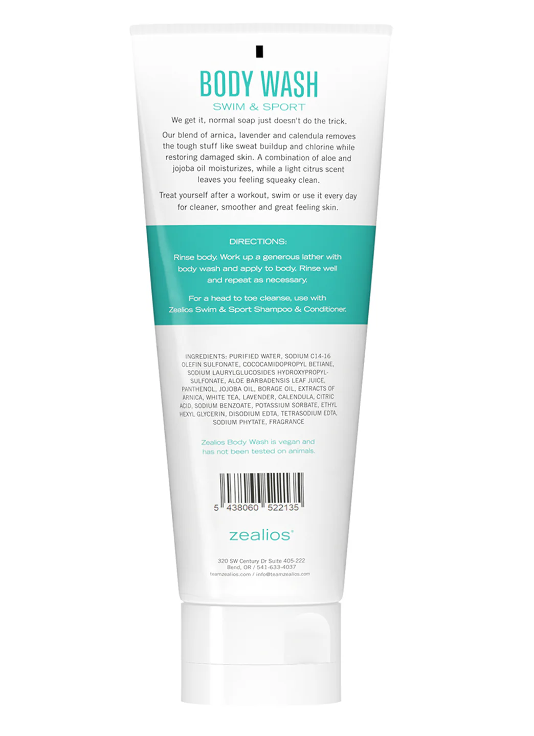 Zealios Skin Care Swim and Sport Body Wash 8oz - Image 2