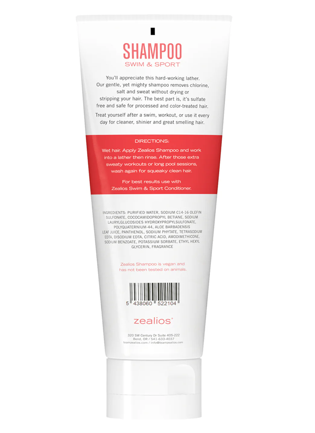 Zealios Skin Care Swim and Sport Shampoo 8oz - Image 2