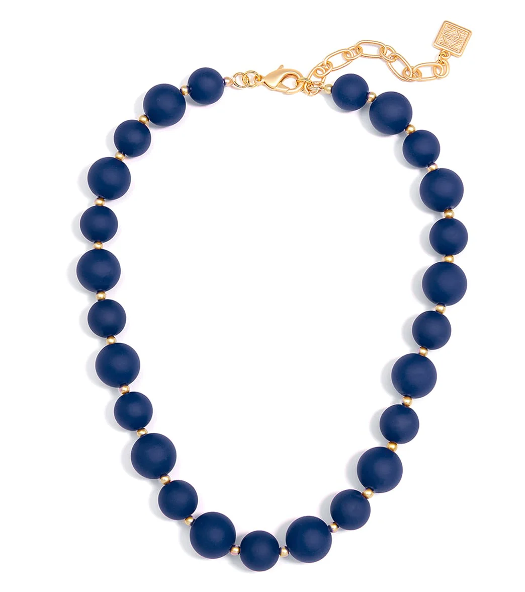 Zenzii Chunky Matte Beaded Collar Necklace