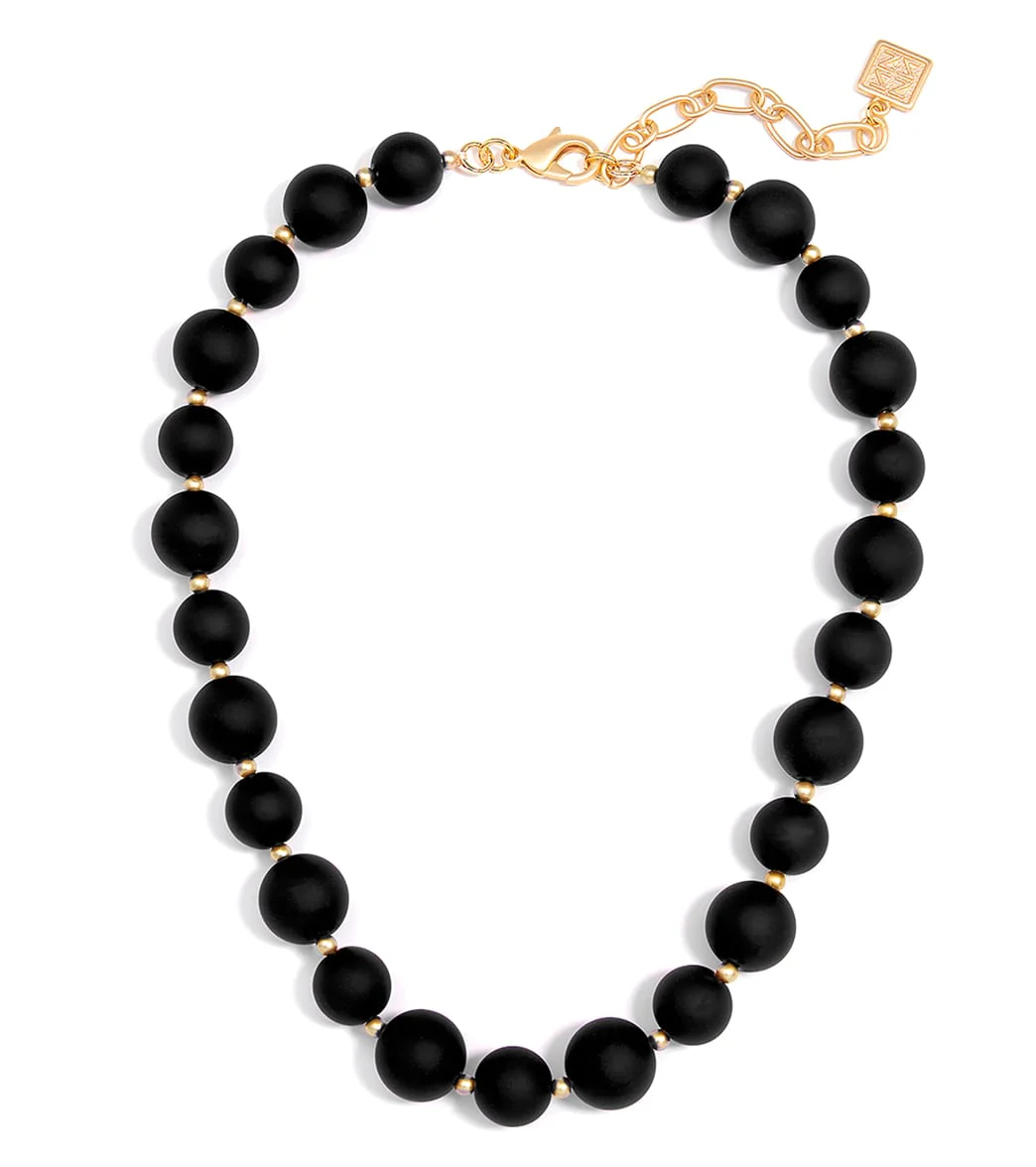 Zenzii Chunky Matte Beaded Collar Necklace - Image 6
