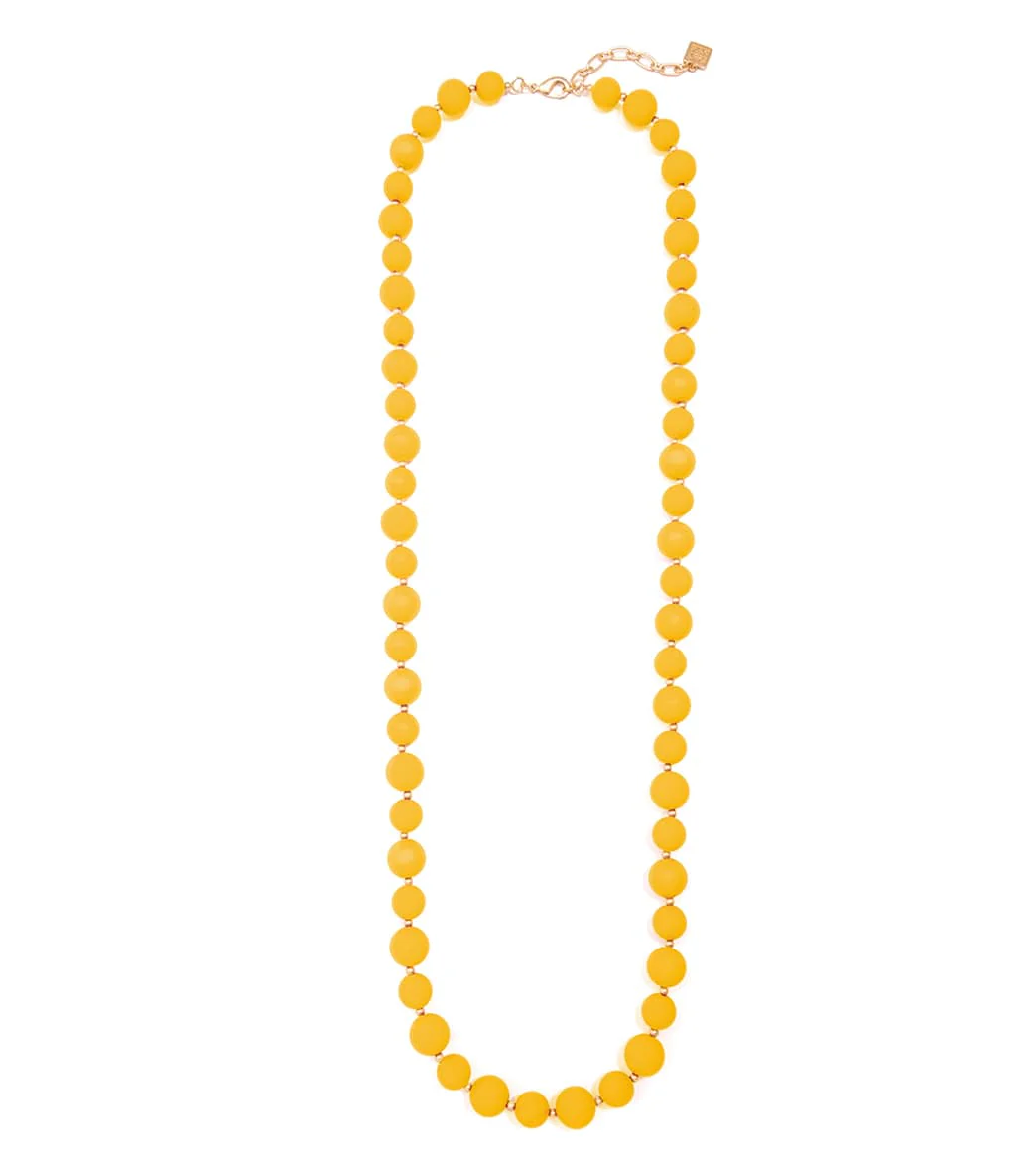 Zenzii Chunky Matte Beaded Long Necklace