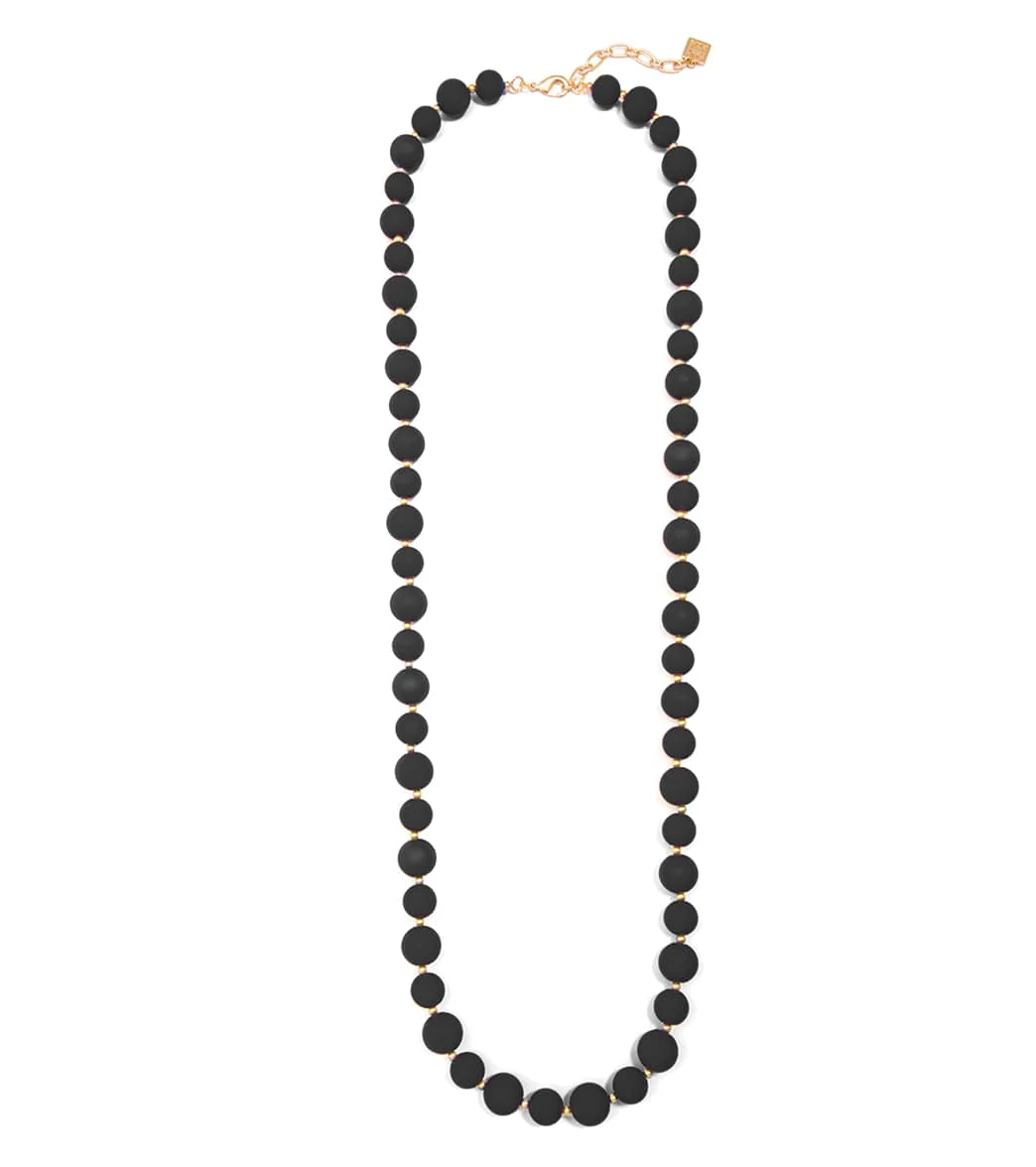 Zenzii Chunky Matte Beaded Long Necklace - Image 9
