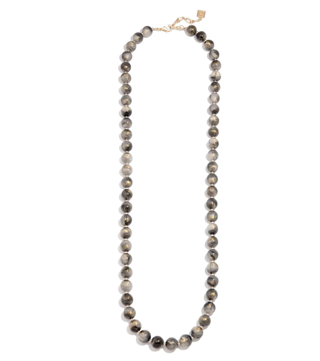 Zenzii Iridescent Beaded Long Necklace