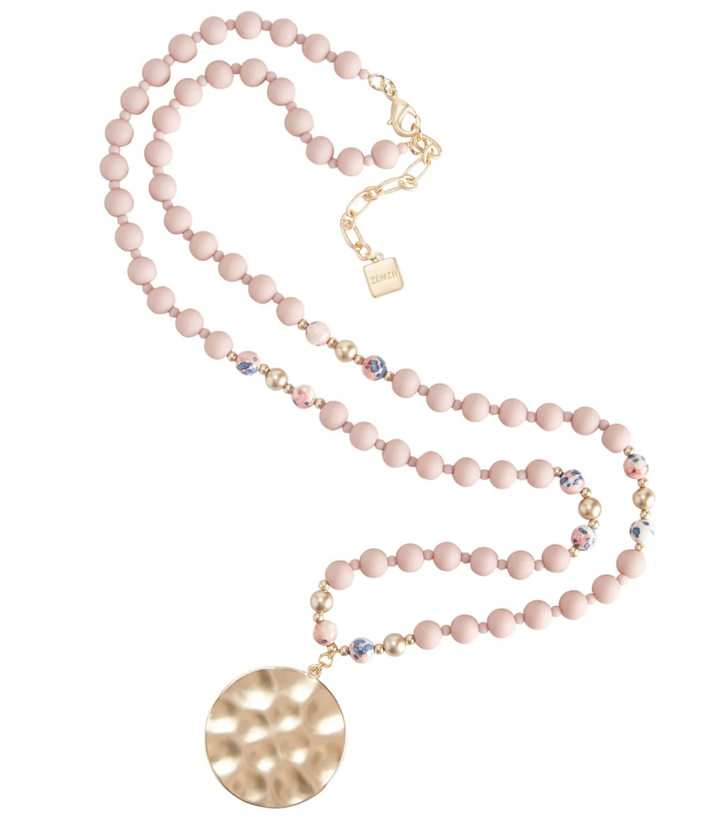 Zenzii Porcelain & Resin Beaded Pendant Necklace - Image 6