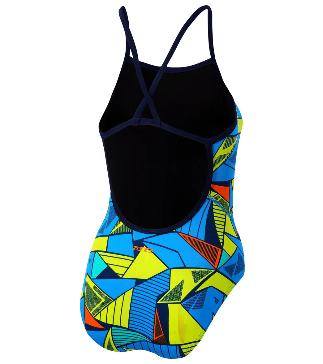 Zone3 Girls Strap Back Prism 2.0 Swimsuit - Image 2